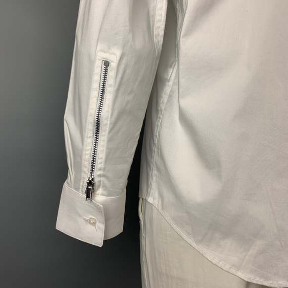 KARL LAGERFELD Size L White Cotton Zip Up Kilts & Skirts - Picture 4 of 6